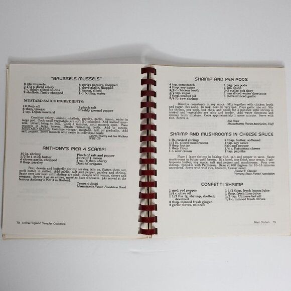 Vtg New England Sampler Cookbook The Massachusetts Nurses Foundation - Picture 9 of 11